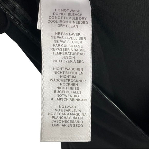 ADRIANNA PAPELL RUFFLE ONE SHOULDER BLOUSON WIDE LEG BLACK JERSEY JUMPSUIT - Picture 15 of 16